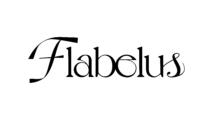 The word "Flabelus" is written in a stylized black serif font on a light gray background.